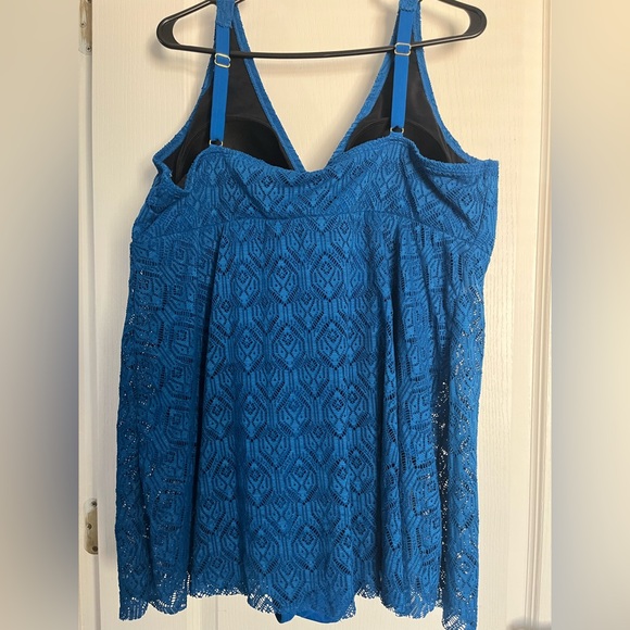 Swimsuit for all. NWT one piece blue bathing suit. Blue. 24 - Picture 2 of 8